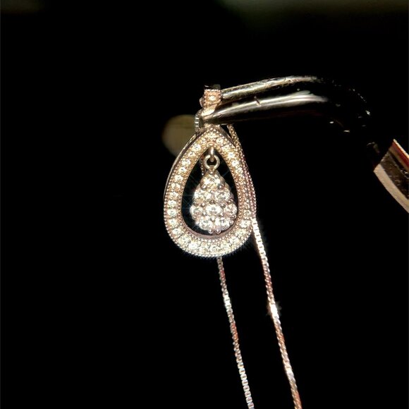 14K Gold Rhythm of Love Diamond Pendant Necklace - Picture 7 of 11